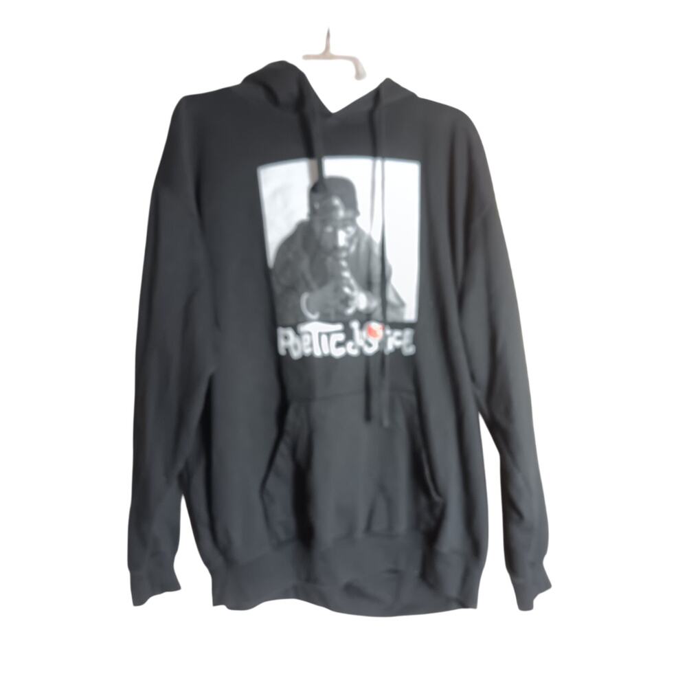 Poetic Justice Hoodie Sweatshirt size XL Black
